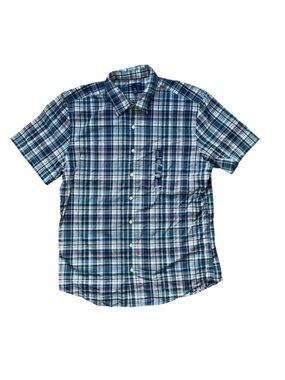 Gap Plaid Short Sleeve Button Down Shirt Men’s Size XL Slim Fit Multicolor NWT